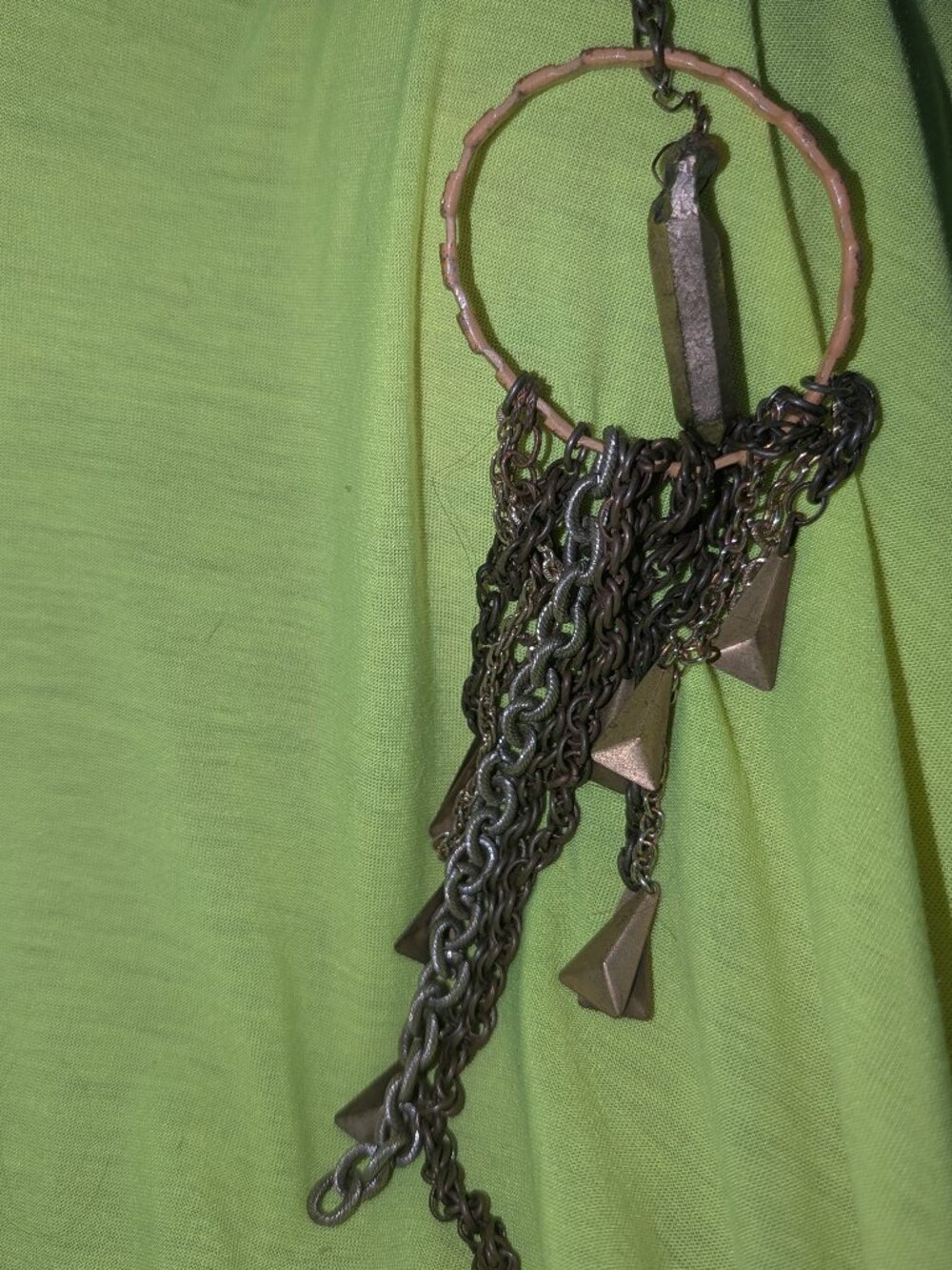 Heavy mixed metal necklace
